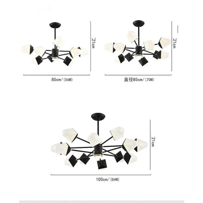 Geometrical Pendant Light Metal Acrylic Nordic Living Roon Ceiling Light