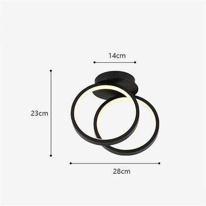 2 Ring Flush Mount Ceiling Light Minimalist LED Light