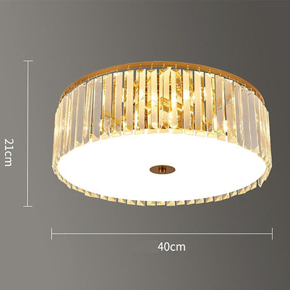 Candelabra Flush Mount Ceiling Light Metal Crystal Unique LED Light