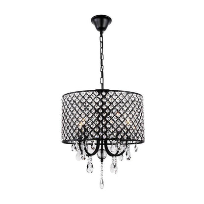 Electroplated Metal Crystal LED Country Chandeliers Kitchen Pendant Light