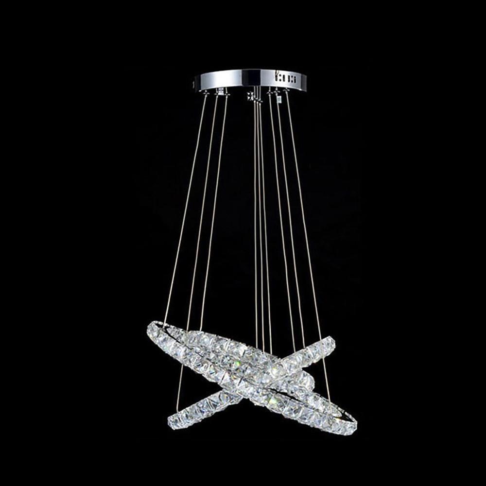 Luxury Crystal LED Chandelier 3-Tier Geometric or Stacked LED Pendant light