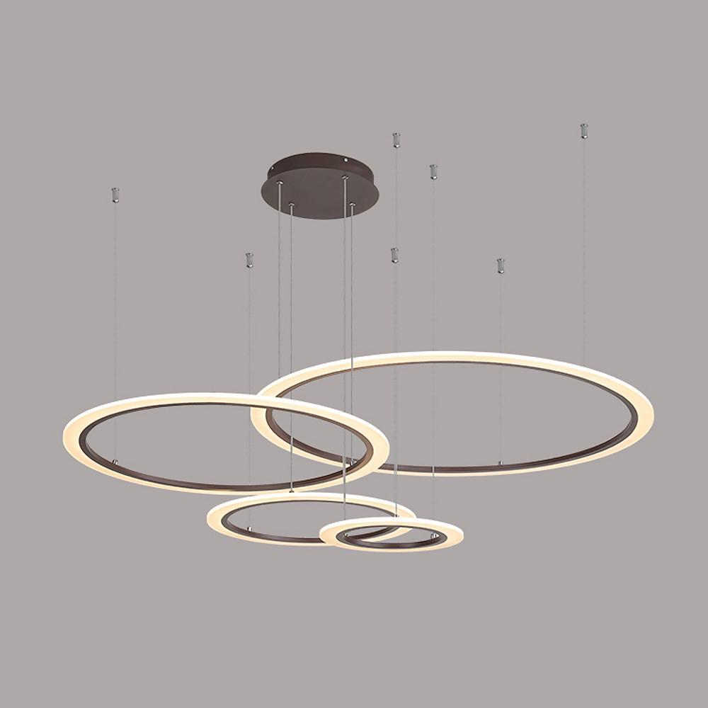 4 Circles Artistic Dimmable LED Modern Pendant Lighting Chandeliers