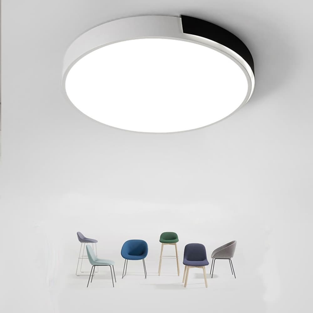 Circular Modern LED Flush Mount Ceiling Light for Living Room