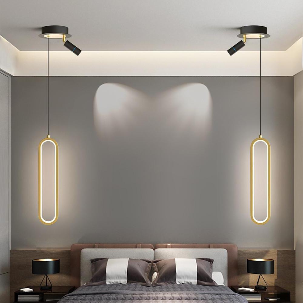 Elongated Modern Pendant Light Shades Metal Acrylic Pendant Lighting