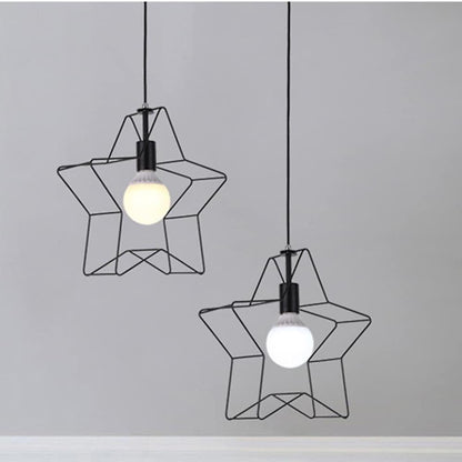 Minimalist Industrial Star Pendant Light Metal Pendant Lighting