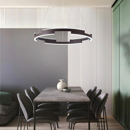 Geometrical Circular LED Modern Chandeliers Kitchen Island Lighting