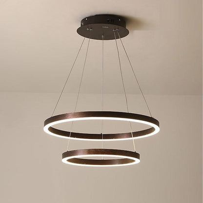 Circle Bedroom Room Chandeliers Modern Aluminum Acrylic Kitchen Ceiling Light