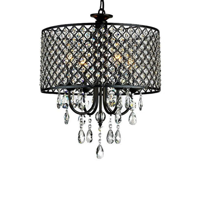 Electroplated Metal Crystal LED Country Chandeliers Kitchen Pendant Light