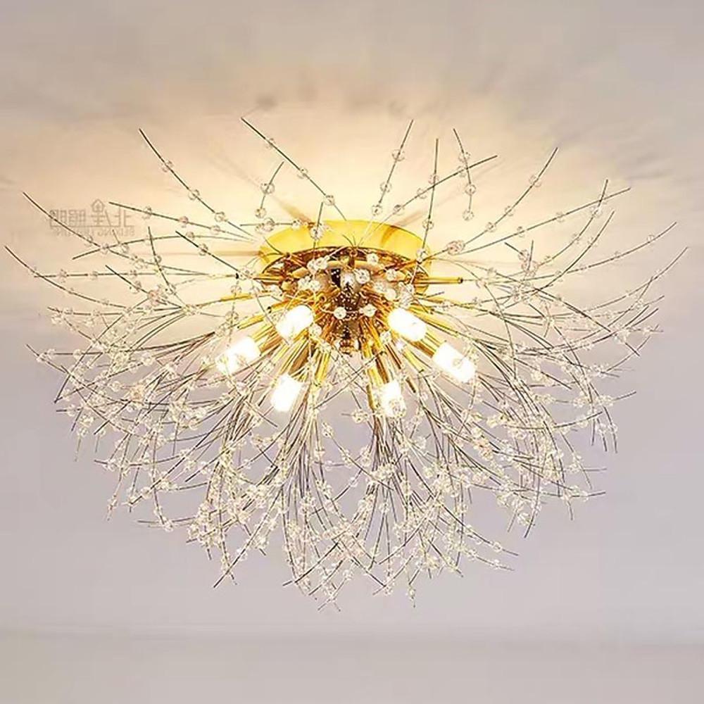 Classic Metal Crystal LED Traditional Flush Mount Lighting Ceiling Lights