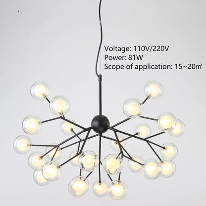 Artistic Branches Glass LED Modern Chandelier Kitchen Pendant Lighting