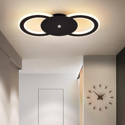 Modern Geometric Ring 2-Light LED Flush Mount Ceiling Light