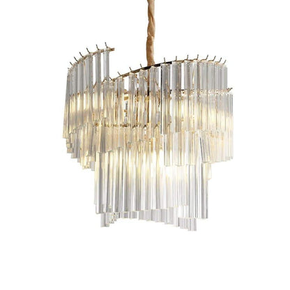 Artistic Electroplated Glass Crystal LED Chandeliers Pendant Light