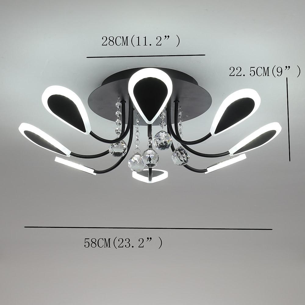 Modern Crystal Flush Mount Light Ceiling Light 8 Lights