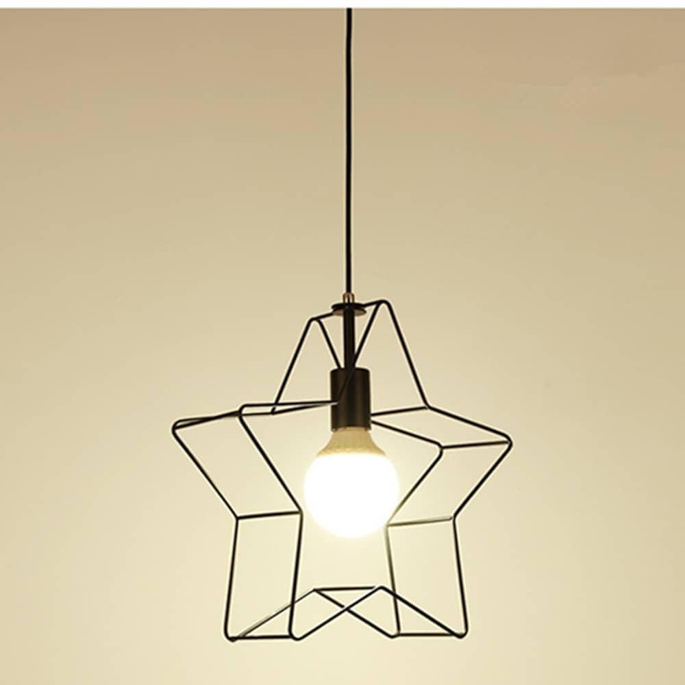 Minimalist Industrial Star Pendant Light Metal Pendant Lighting