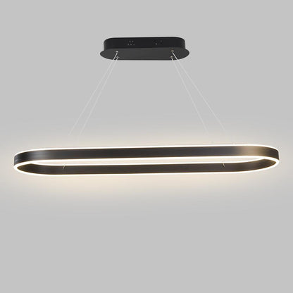 Rounded Rectangle LED Dimmable Modern Pendant Lighting Chandelier