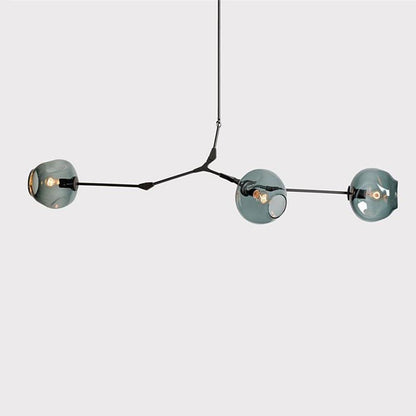 Globe Sputnik Industrial Glass Chandelier Modern Lighting with Customizable Color Shades