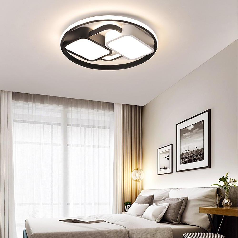 Circles Rectangles Dimmable LED Modern Ceiling Light Flush Mount Lighting