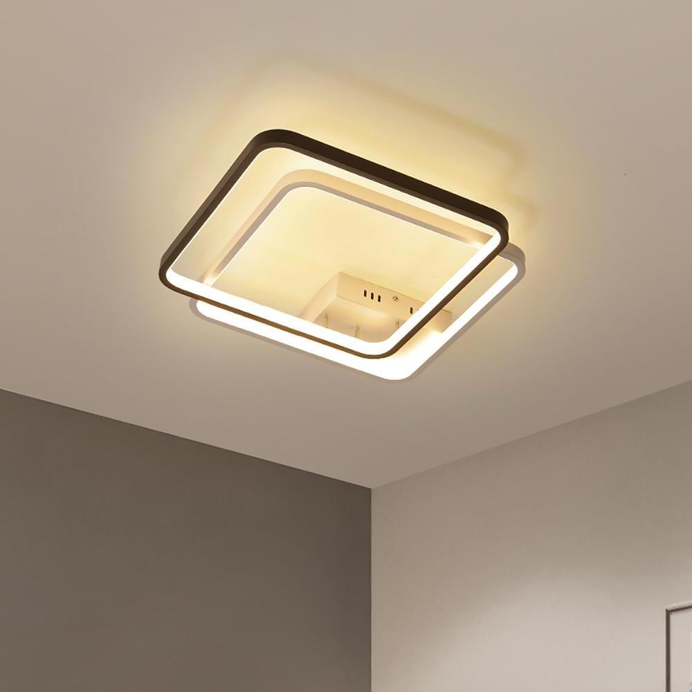 2 Square Flush Mount Ceiling Light Minimalist Modern LED Light