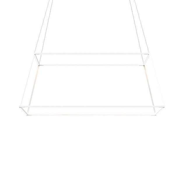 Bar Pendant Rise, Large Square, LED, Matte White, 50.5"W (BP-48-RS-SW-MWT-CNP 407UENU)