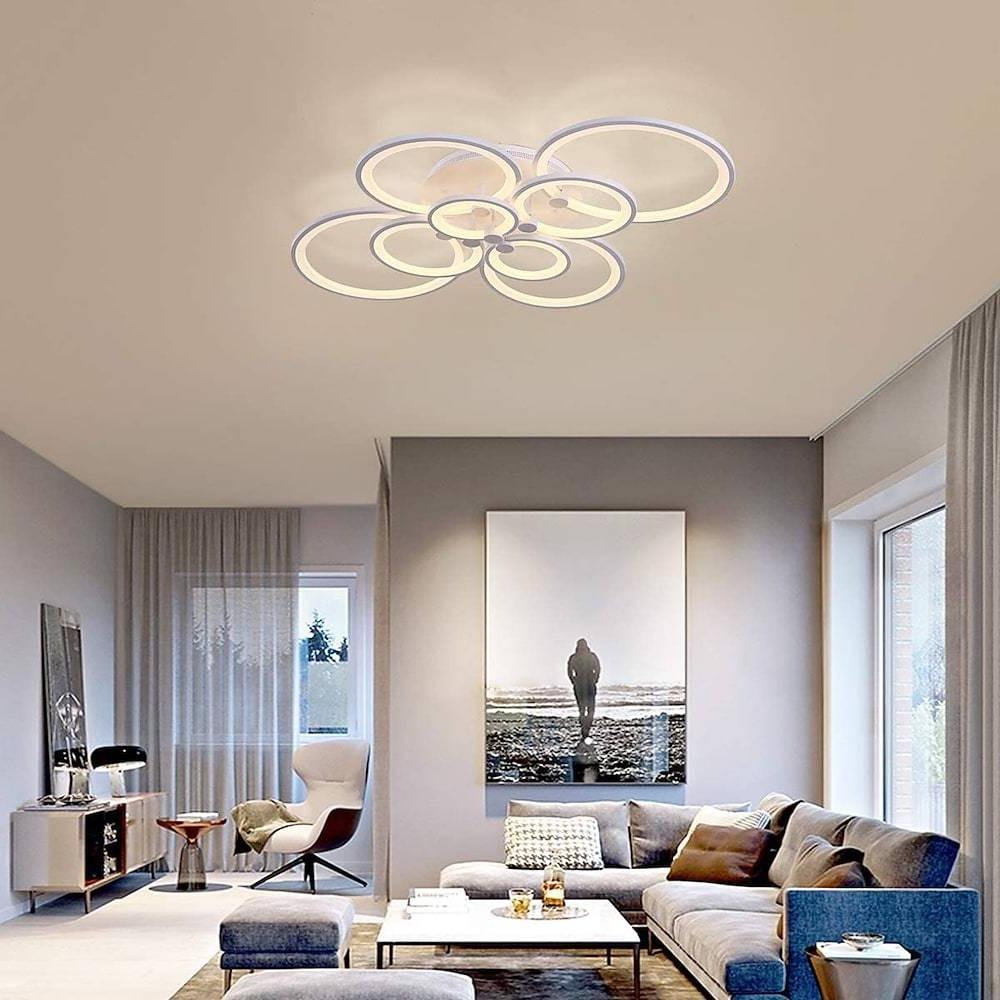 Elegant Semi Flush Mount Ceiling Lights with Unique Overlapping Rings