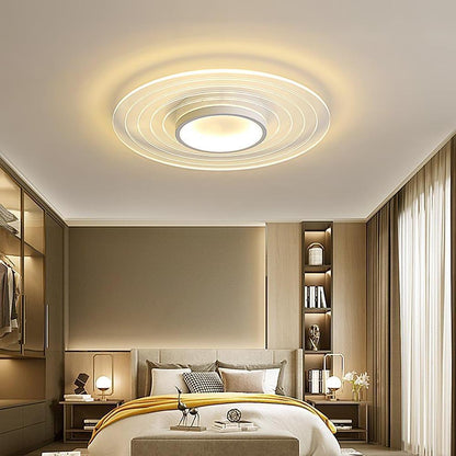 Multiple Circles Dimmable LED Modern Flush Mount Lighting Ceiling Lights