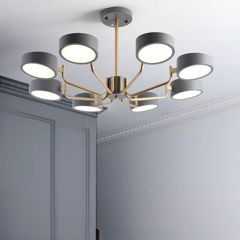 8-Light Tasking Chandelier - Fixed 24'' Height, 3000K-5400K