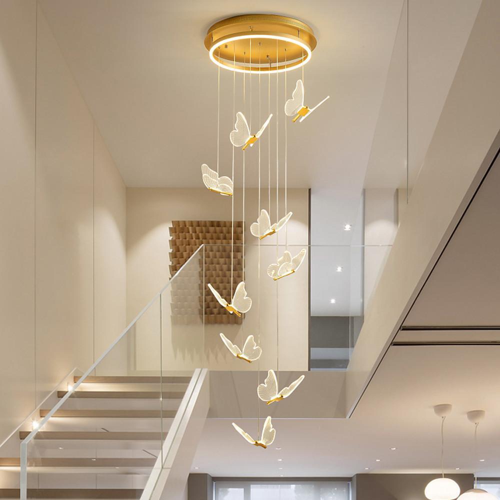 Butterfly Shapes Design Pendant Lighting Acrylic Metal Island LED Living Room Ceiling Lights