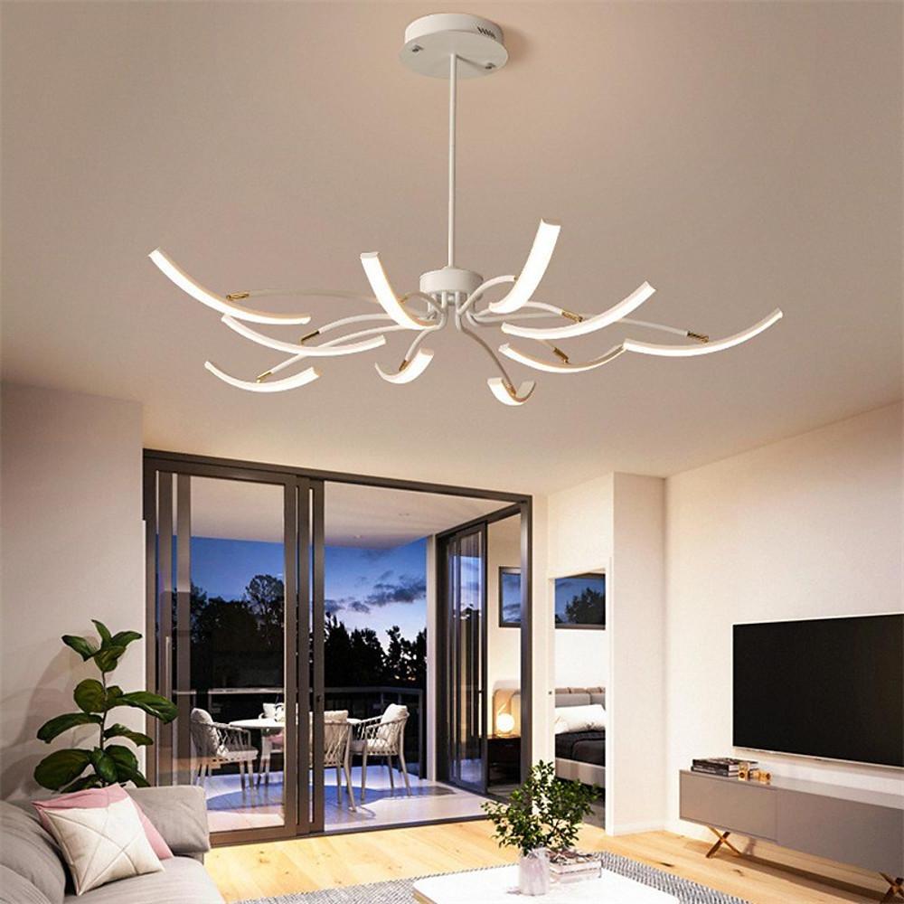 Flower Strips Dimmable LED Nordic Chandeliers Pendant Light Hanging Lamp