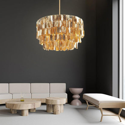 Modern Shell Shaped Contemporary Chandeliers Rustic Capiz Chandeliers