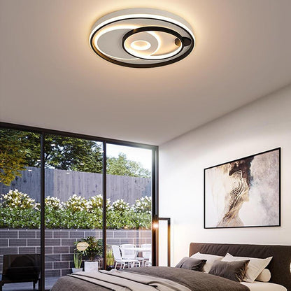 3 Circle Minimalist LED Flush Mount Ceiling Light for Bedroom