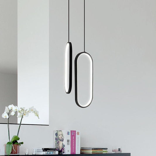 Rounded Rectangle LED Modern Pendant Lighting Hanging Ceiling Lights